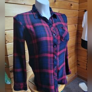 💰⏳️Beach lunch lounge super soft plaid shirt size small